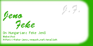 jeno feke business card